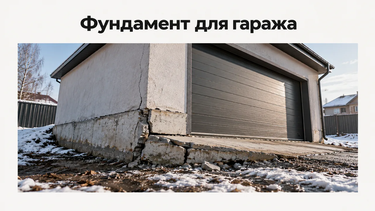 Фундамент гаража: трещины и разрушения