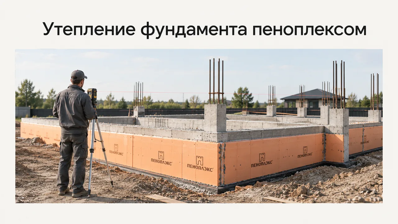 Как утеплить фундамент пеноплексом: толщина, узлы, ошибки